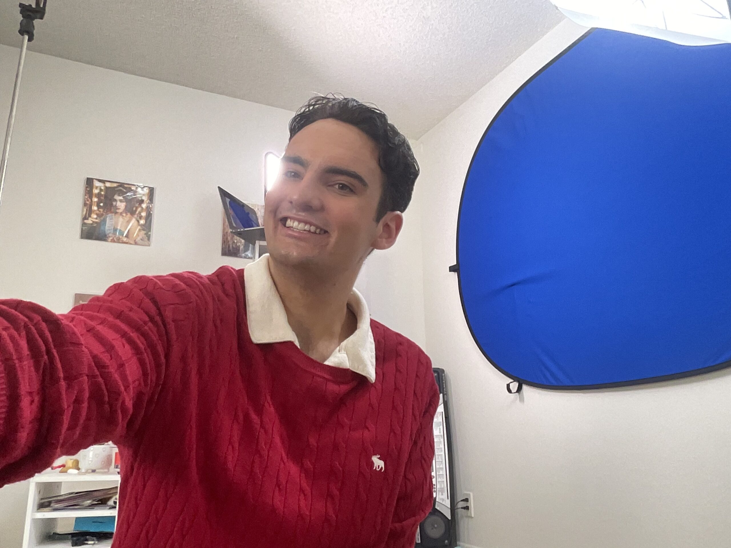 Peyton Farmer behind the scenes